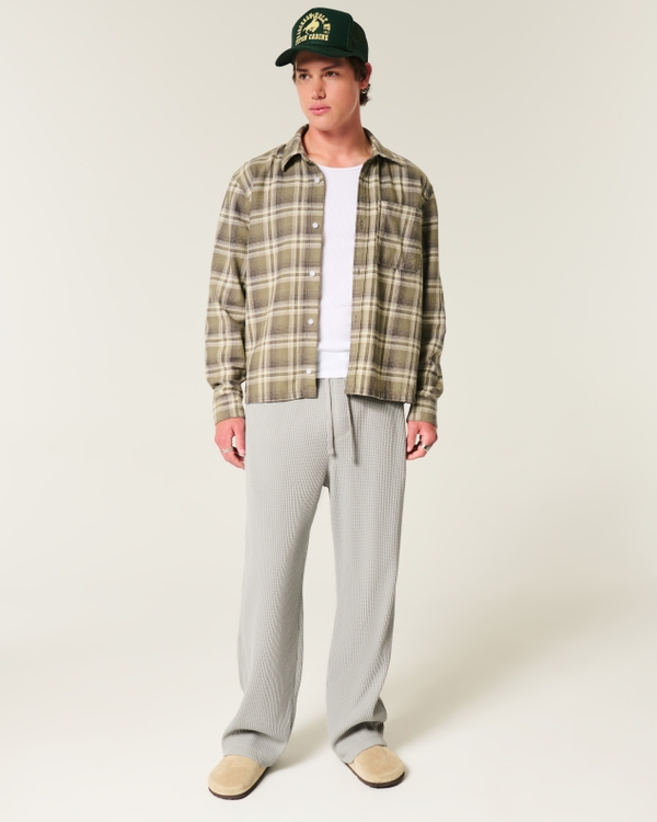 Waffle Lounge Pants, Heather Gray view 1