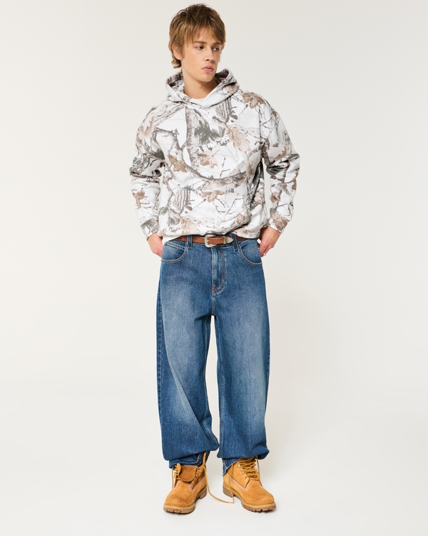 Boxy Camo Hoodie, Cream Camo view 2