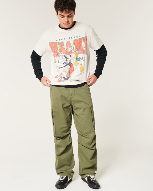Relaxed Disney Miami Hurricanes Graphic Tee, Cream view 2