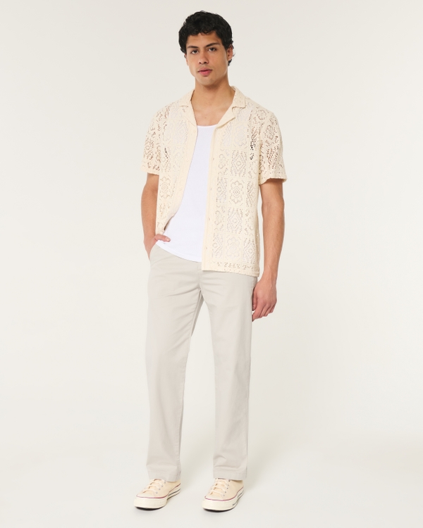 Straight Chino Pants, Cream view 1