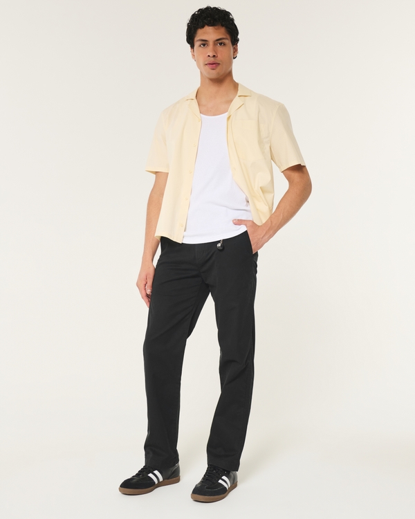 Straight Chino Pants, Black view 1