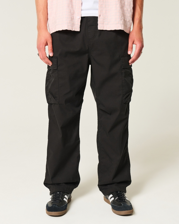 Baggy Cargo Pull-On Pants, Black view 2