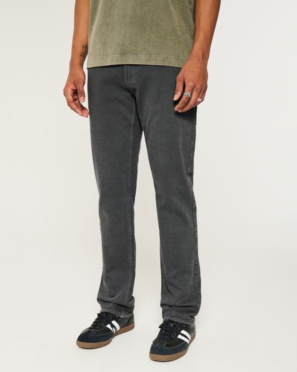 Slim Straight Jeans, Dark Grey view 2