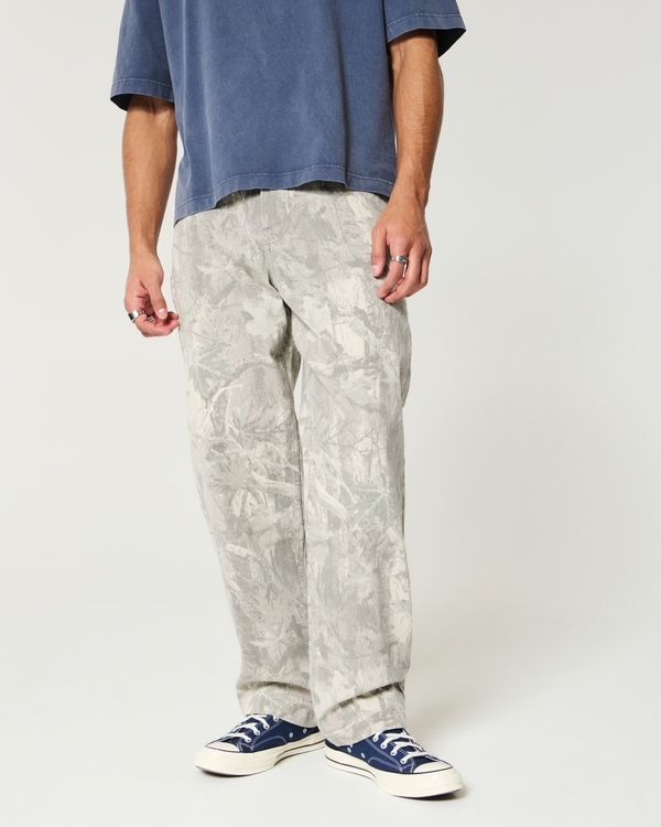 Camo Baggy Jeans, Cream Camo view 2