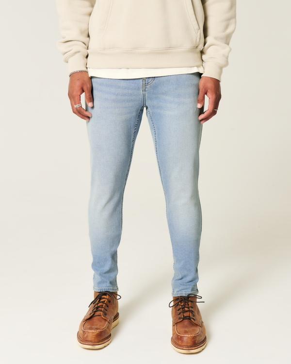 Light Wash Athletic Skinny Jeans, Light view 2