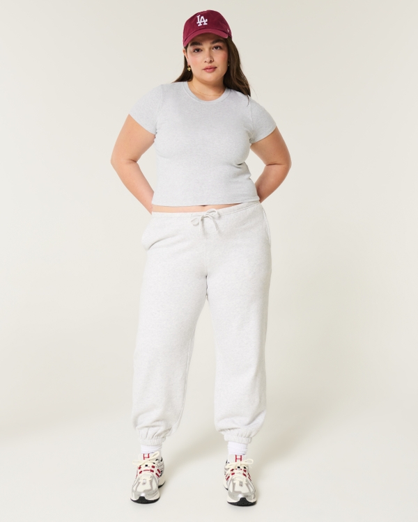 Crew Baby Tee, Light Heather Grey view 2