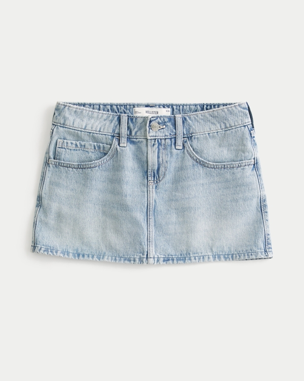 Light Wash Denim Mini Skort, Light view 1