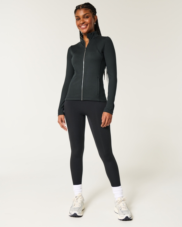 Gilly Hicks Active Recharge Zip-Up Jacket, Black view 2