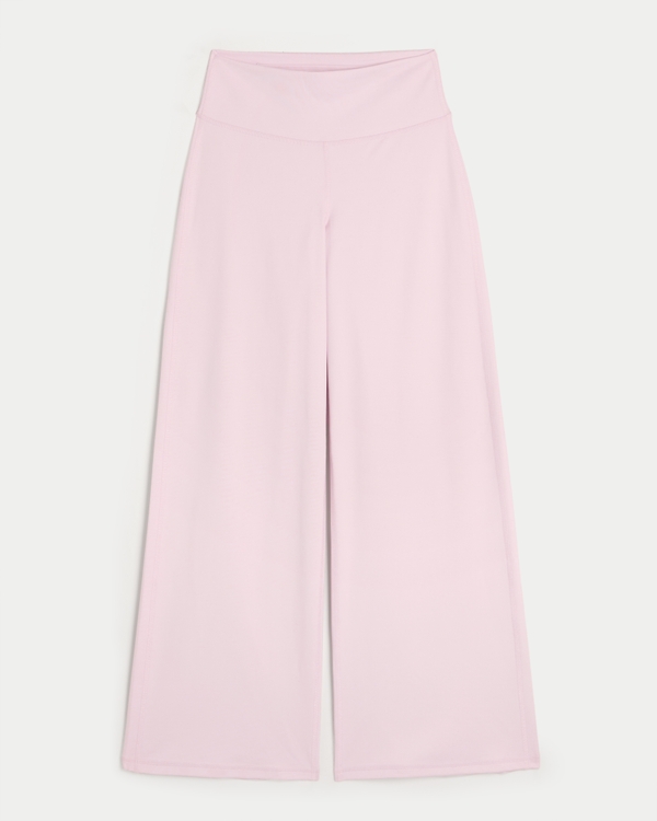 Gilly Hicks Active Recharge Wide-Leg Pants, Petal Pink view 1