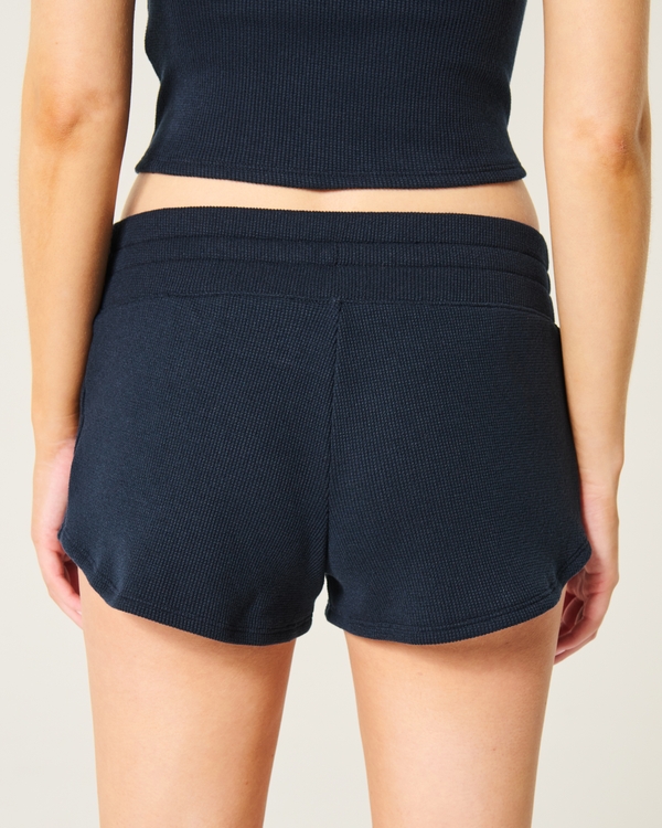 Gilly Hicks Cozy Waffle Mini Shorts, Navy view 2